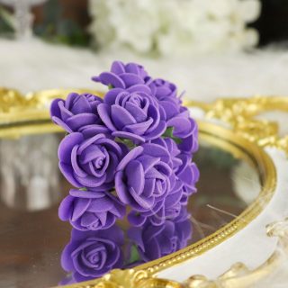 Floral Supplies | 48 Roses Real Touch Artificial DIY Foam Rose Flowers With Stem, Craft Rose Buds 1" Artificial Flower Floral Supplies