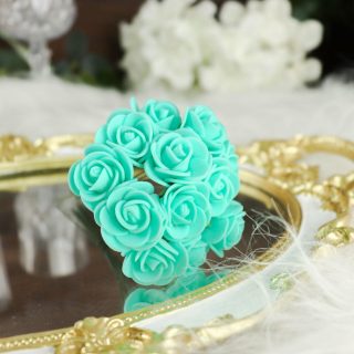 Floral Supplies | 48 Roses Real Touch Artificial DIY Foam Rose Flowers With Stem, Craft Rose Buds 1" Artificial Flower Floral Supplies