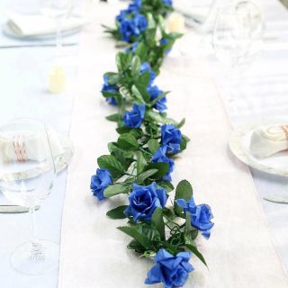 Flower Garlands | Artificial Silk Rose Garland UV Protected Flower Chain 6ft Artificial Flower Flower Garlands