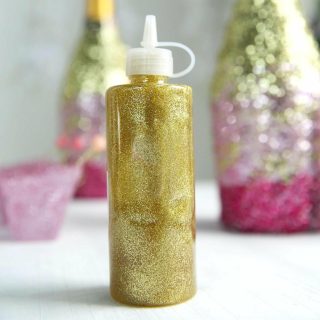 Vase Fillers | Metallic Arts & Crafts Glitter Glue, DIY Sensory Bottle 4 oz Vase & Planter gold