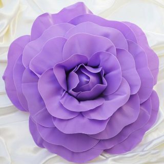 Wall Florals | 2 Pack Large Real Touch Artificial Foam DIY Craft Roses 20" Wall Decor lavender-lilac